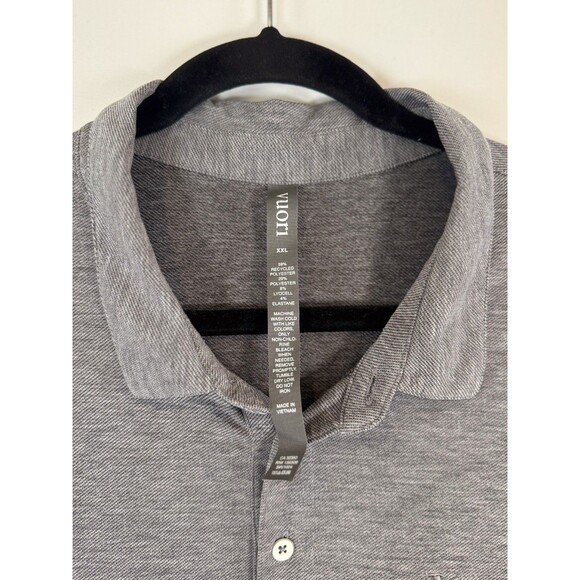 Vuori Mens Polo Shirt Gray Short Sleeve Performance Stretch Golf Preppy 2XL XXL - Picture 4 of 9